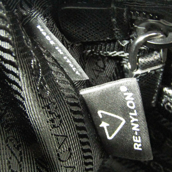 PRADA RE-NYLON Nylon Leather Shoulder Bag Black - Picture 7 of 8